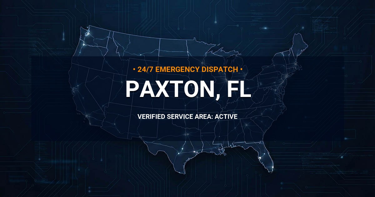 Emergency Plumbing Dispatch Map for Plumbing Services: Paxton, FL