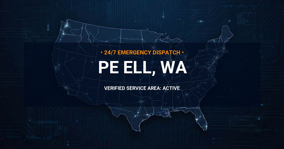 Emergency Plumbing Dispatch Map for Plumbing Services: Pe Ell, WA