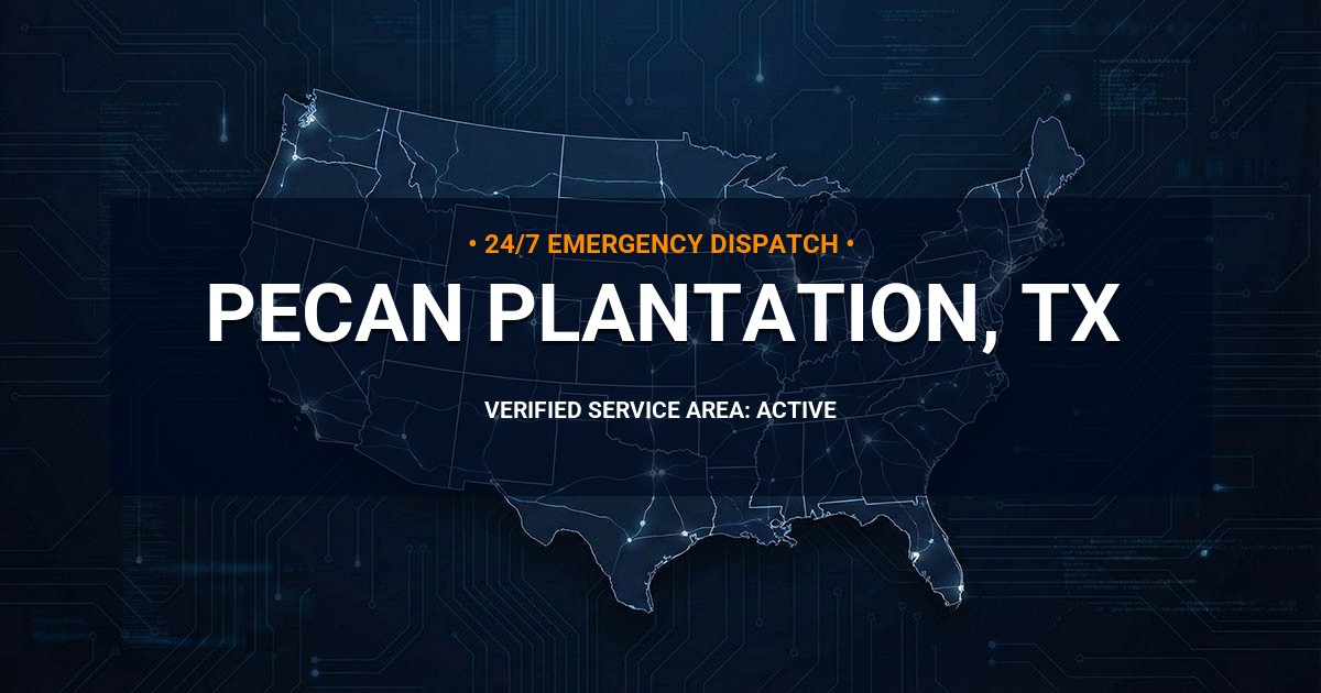 Emergency Plumbing Dispatch Map for Plumbing Services: Pecan Plantation, TX