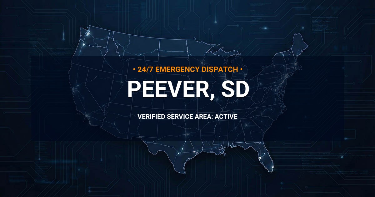 Emergency Plumbing Dispatch Map for Plumbing Services: Peever, SD