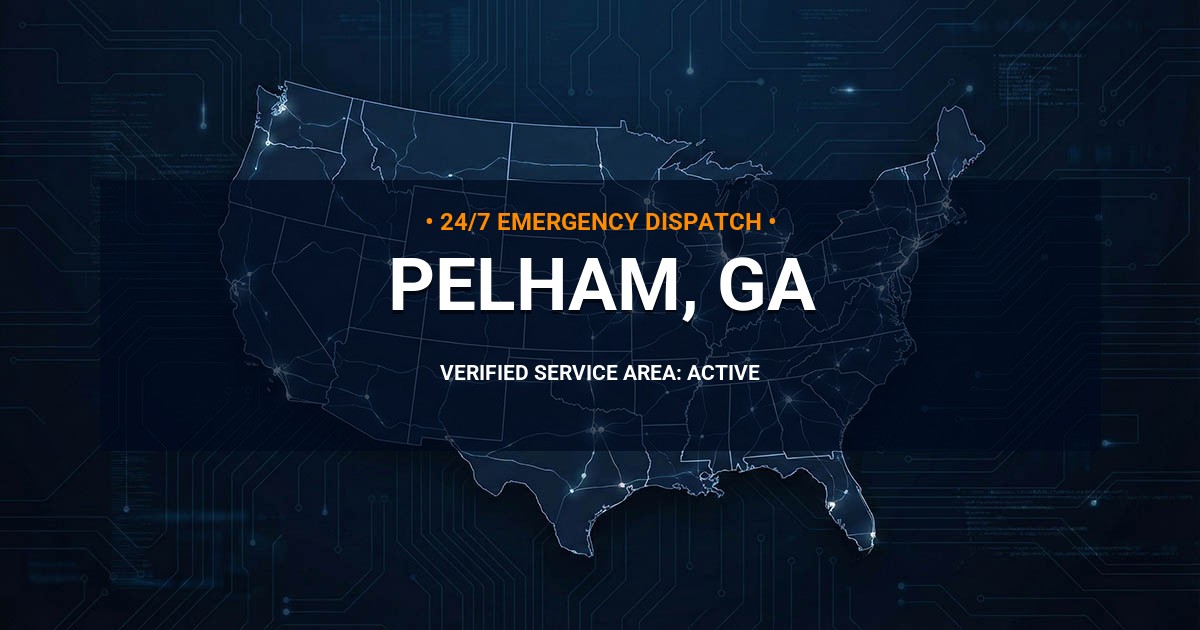 Emergency Plumbing Dispatch Map for Plumbing Services: Pelham, GA