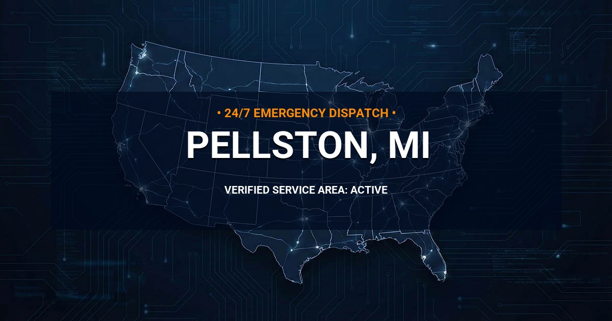 Emergency Plumbing Dispatch Map for Plumbing Services: Pellston, MI