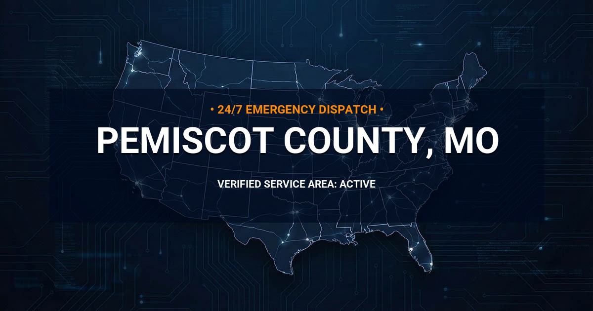 Emergency Plumbing Dispatch Map for Pemiscot County Plumbing Logistics