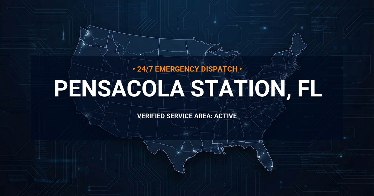 Emergency Plumbing Dispatch Map for Plumbing Services: Pensacola Station, FL