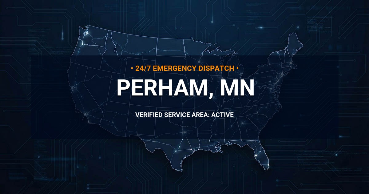 Emergency Plumbing Dispatch Map for Plumbing Services: Perham, MN