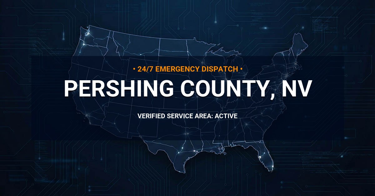Emergency Plumbing Dispatch Map for Pershing County Plumbing Logistics