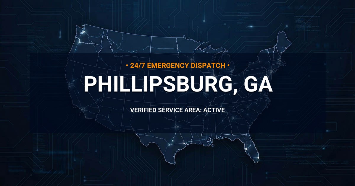 Emergency Plumbing Dispatch Map for Plumbing Services: Phillipsburg, GA