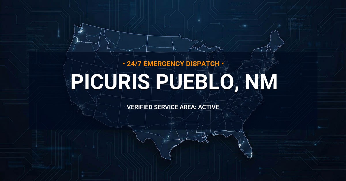 Emergency Plumbing Dispatch Map for Plumbing Services: Picuris Pueblo, NM