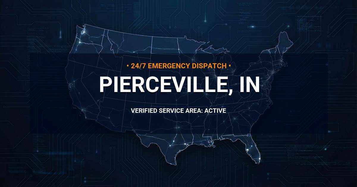 Emergency Plumbing Dispatch Map for Plumbing Services: Pierceville, IN