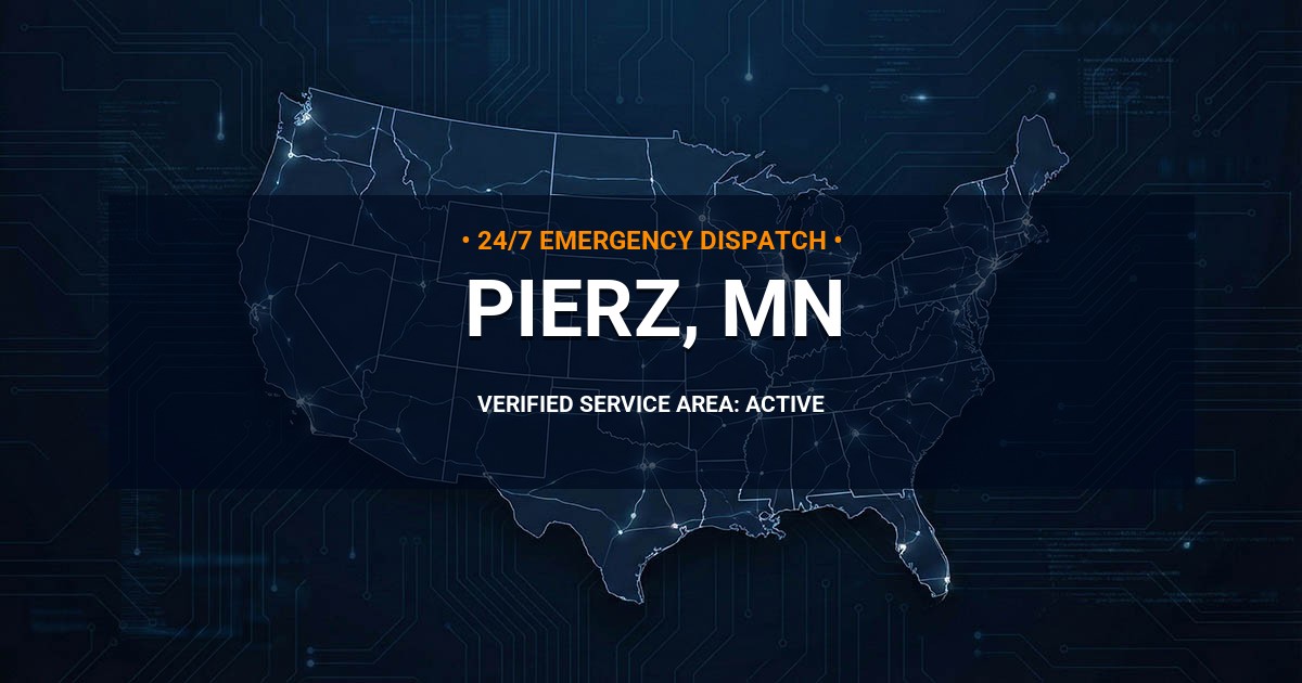 Emergency Plumbing Dispatch Map for Plumbing Services: Pierz, MN