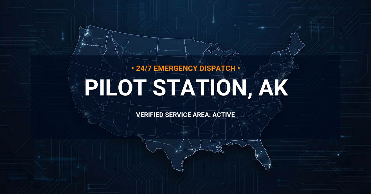 Emergency Plumbing Dispatch Map for Plumbing Services: Pilot Station, AK