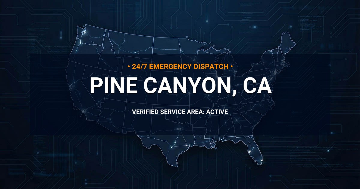Emergency Plumbing Dispatch Map for Plumbing Services: Pine Canyon, CA