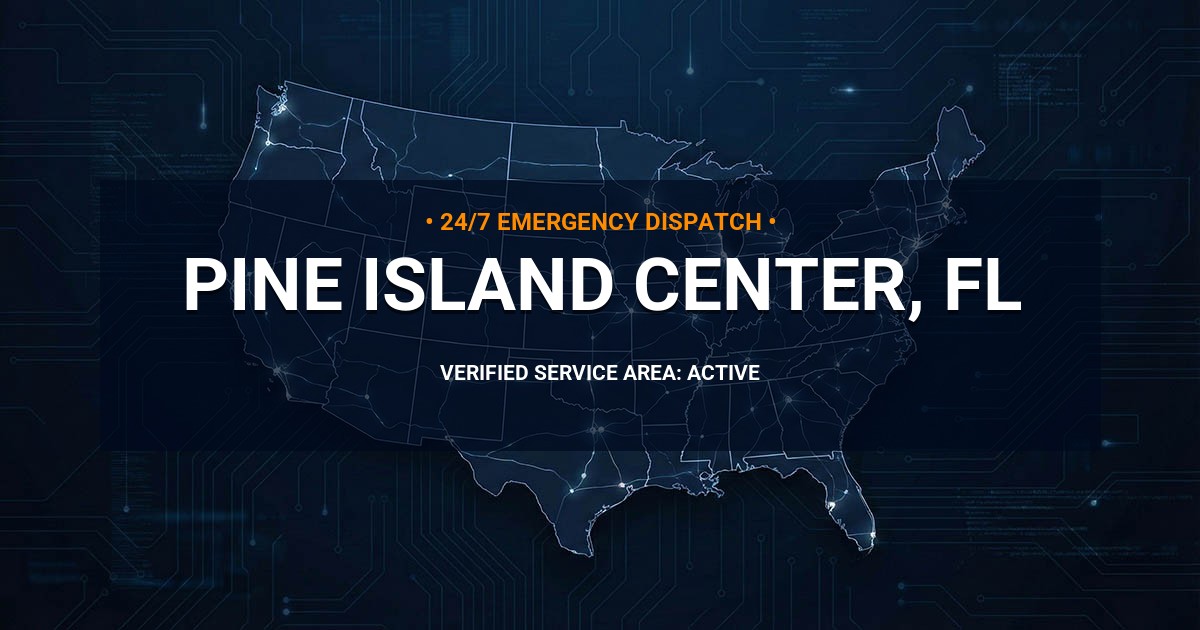 Emergency Plumbing Dispatch Map for Plumbing Services: Pine Island Center, FL