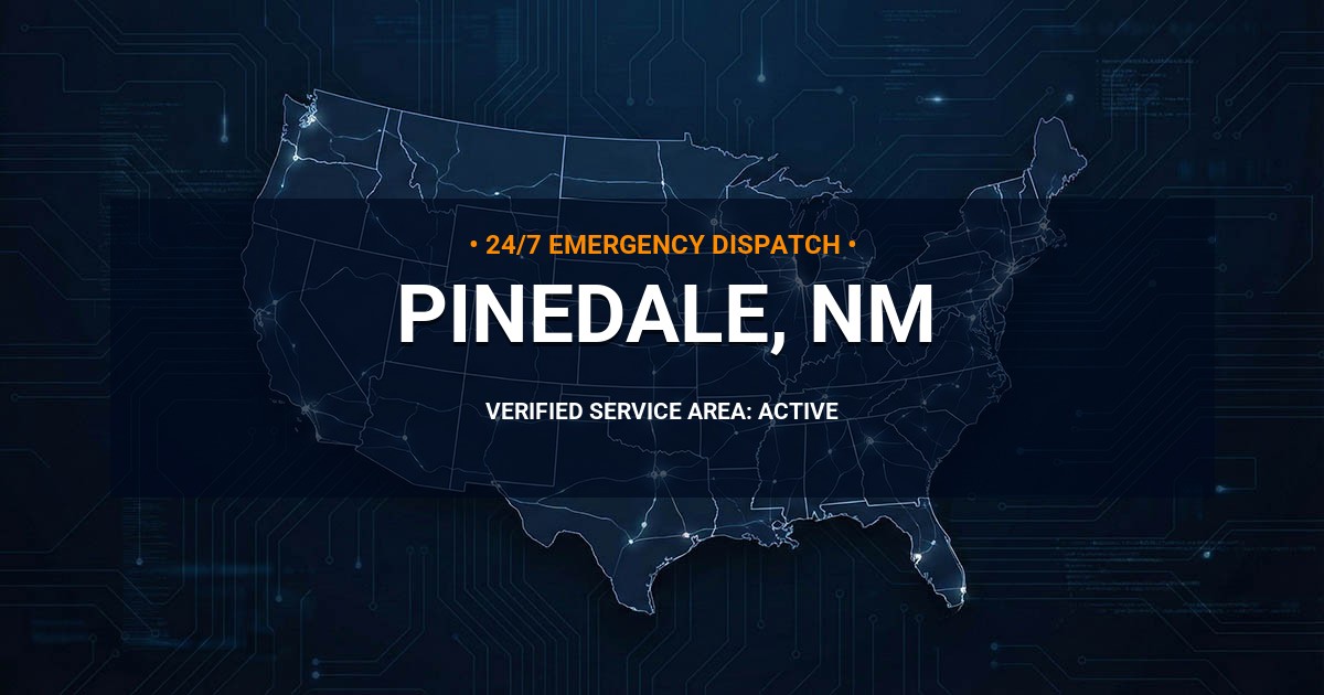 Emergency Plumbing Dispatch Map for Plumbing Services: Pinedale, NM