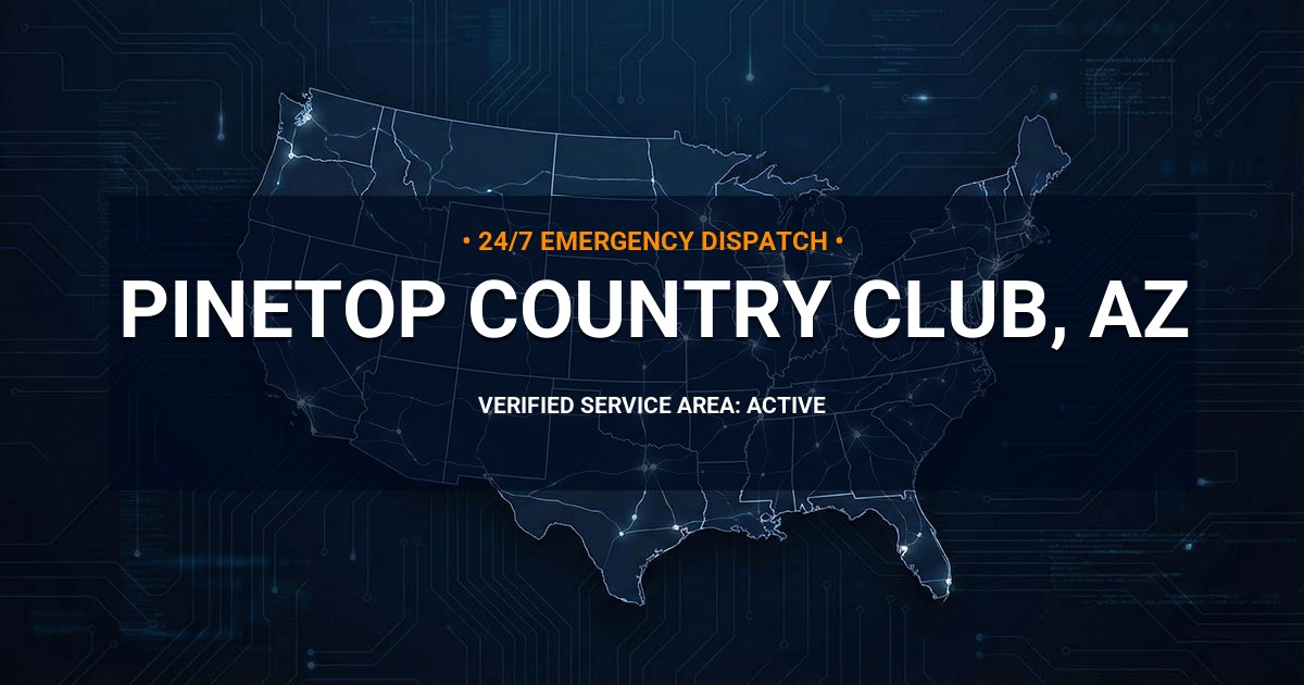 Emergency Plumbing Dispatch Map for Plumbing Services: Pinetop Country Club, AZ