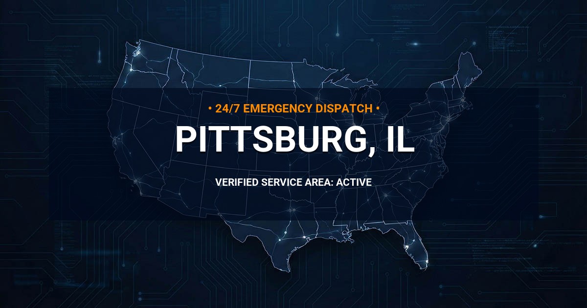 Emergency Plumbing Dispatch Map for Plumbing Services: Pittsburg, IL