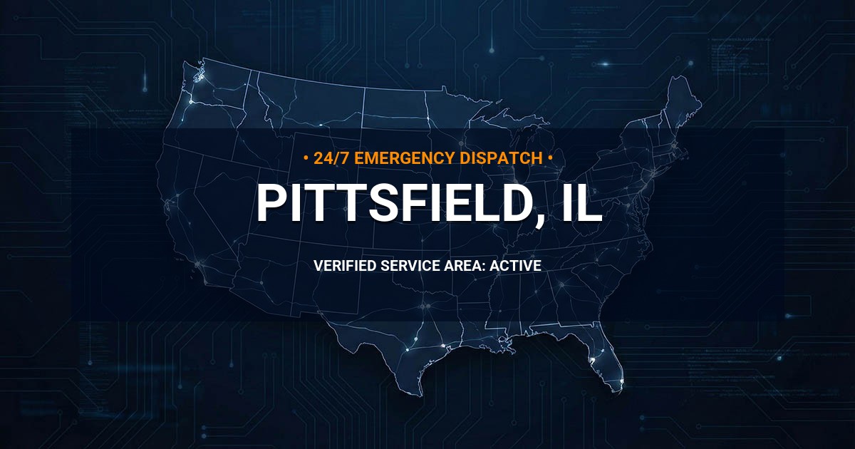 Emergency Plumbing Dispatch Map for Plumbing Services: Pittsfield, IL