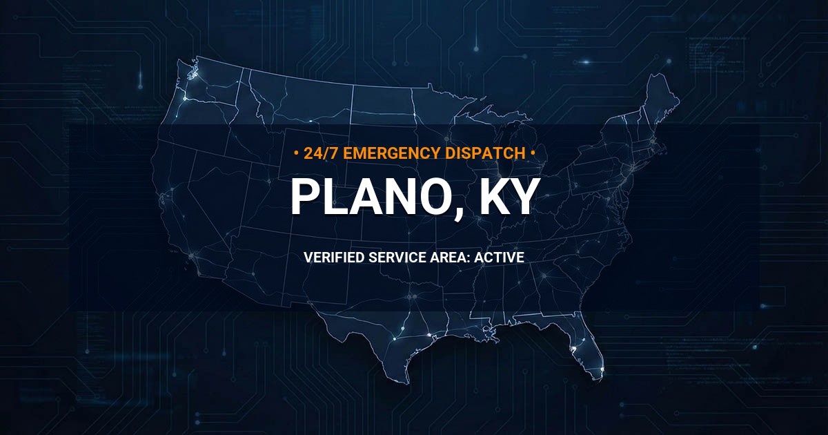 Emergency Plumbing Dispatch Map for Plumbing Services: Plano, KY