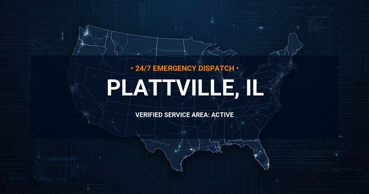 Emergency Plumbing Dispatch Map for Plumbing Services: Plattville, IL
