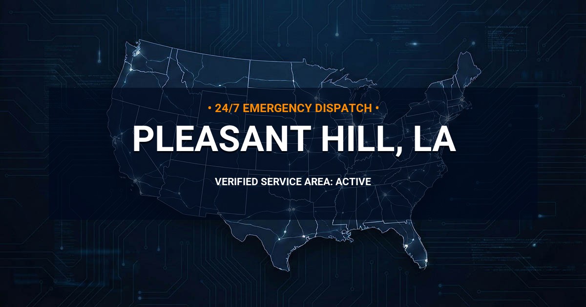 Emergency Plumbing Dispatch Map for Plumbing Services: Pleasant Hill, LA