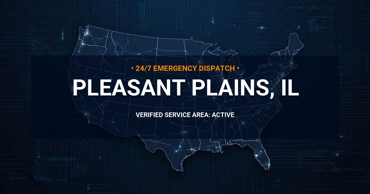 Emergency Plumbing Dispatch Map for Plumbing Services: Pleasant Plains, IL