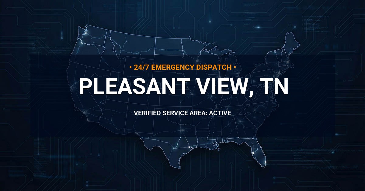Emergency Plumbing Dispatch Map for Plumbing Services: Pleasant View, TN