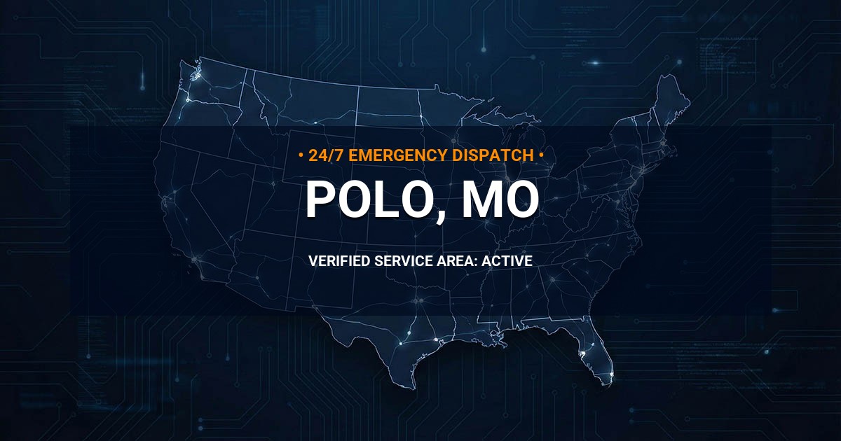 Emergency Plumbing Dispatch Map for Plumbing Services: Polo, MO