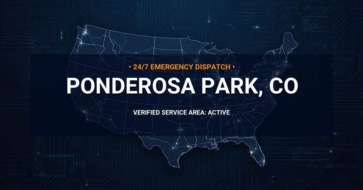 Emergency Plumbing Dispatch Map for Plumbing Services: Ponderosa Park, CO