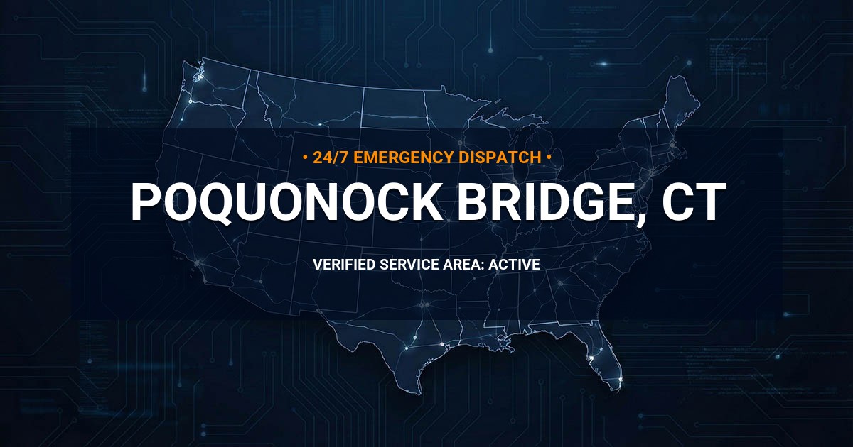 Emergency Plumbing Dispatch Map for Plumbing Services: Poquonock Bridge, CT