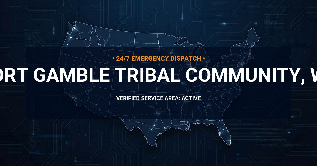 Emergency Plumbing Dispatch Map for Plumbing Services: Port Gamble Tribal Community, WA