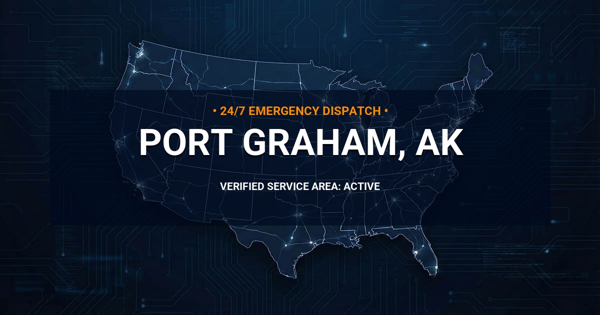 Emergency Plumbing Dispatch Map for Plumbing Services: Port Graham, AK