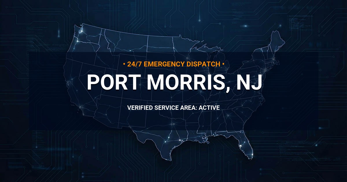Emergency Plumbing Dispatch Map for Plumbing Services: Port Morris, NJ