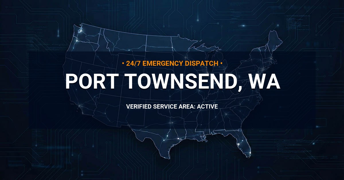 Emergency Plumbing Dispatch Map for Plumbing Services: Port Townsend, WA