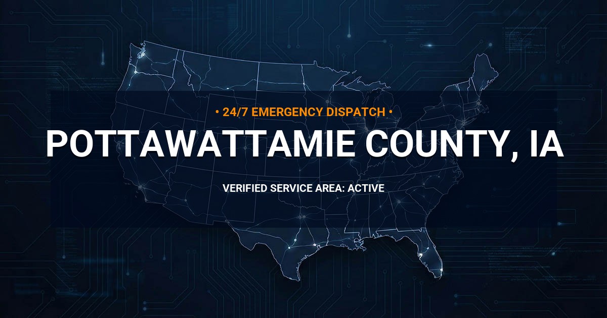 Emergency Plumbing Dispatch Map for Pottawattamie County Plumbing Logistics