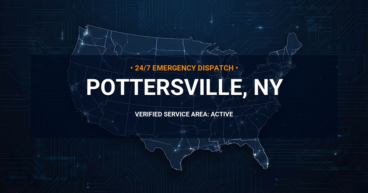 Emergency Plumbing Dispatch Map for Plumbing Services: Pottersville, NY