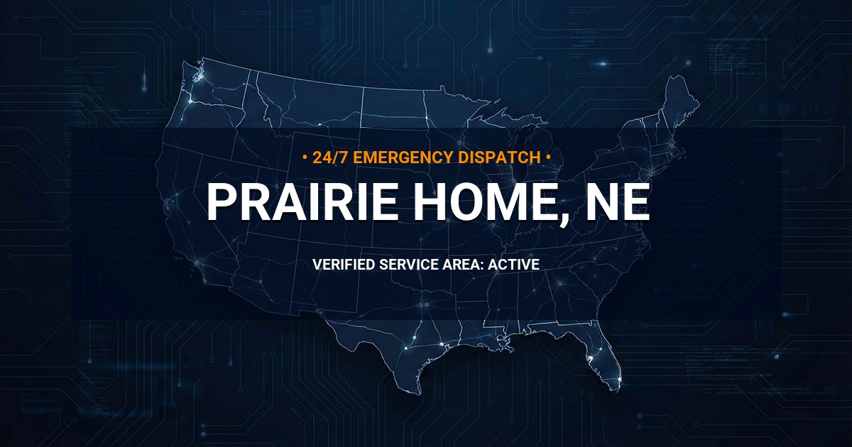 Emergency Plumbing Dispatch Map for Plumbing Services: Prairie Home, NE
