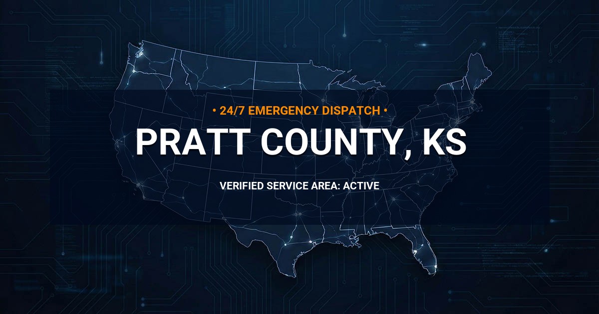 Emergency Plumbing Dispatch Map for Pratt County Plumbing Logistics