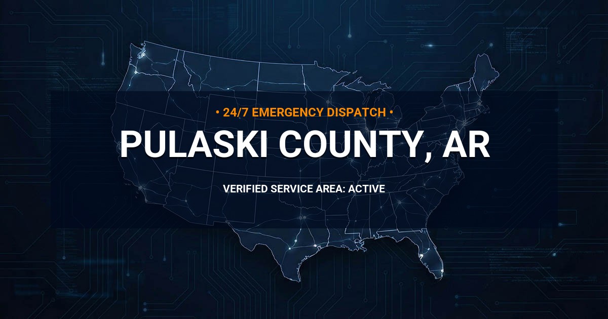 Emergency Plumbing Dispatch Map for Pulaski County Plumbing Logistics