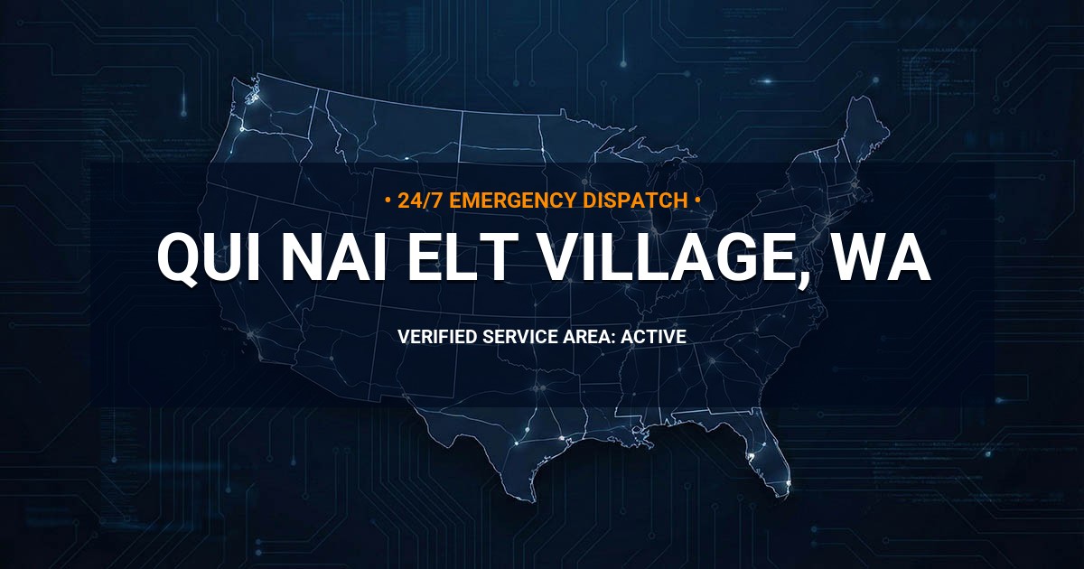 Emergency Plumbing Dispatch Map for Plumbing Services: Qui-nai-elt Village, WA
