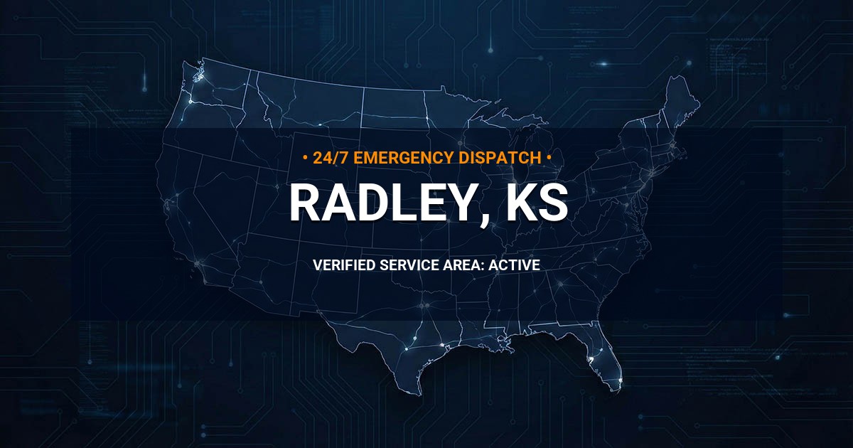 Emergency Plumbing Dispatch Map for Plumbing Services: Radley, KS