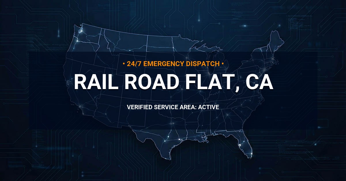 Emergency Plumbing Dispatch Map for Plumbing Services: Rail Road Flat, CA
