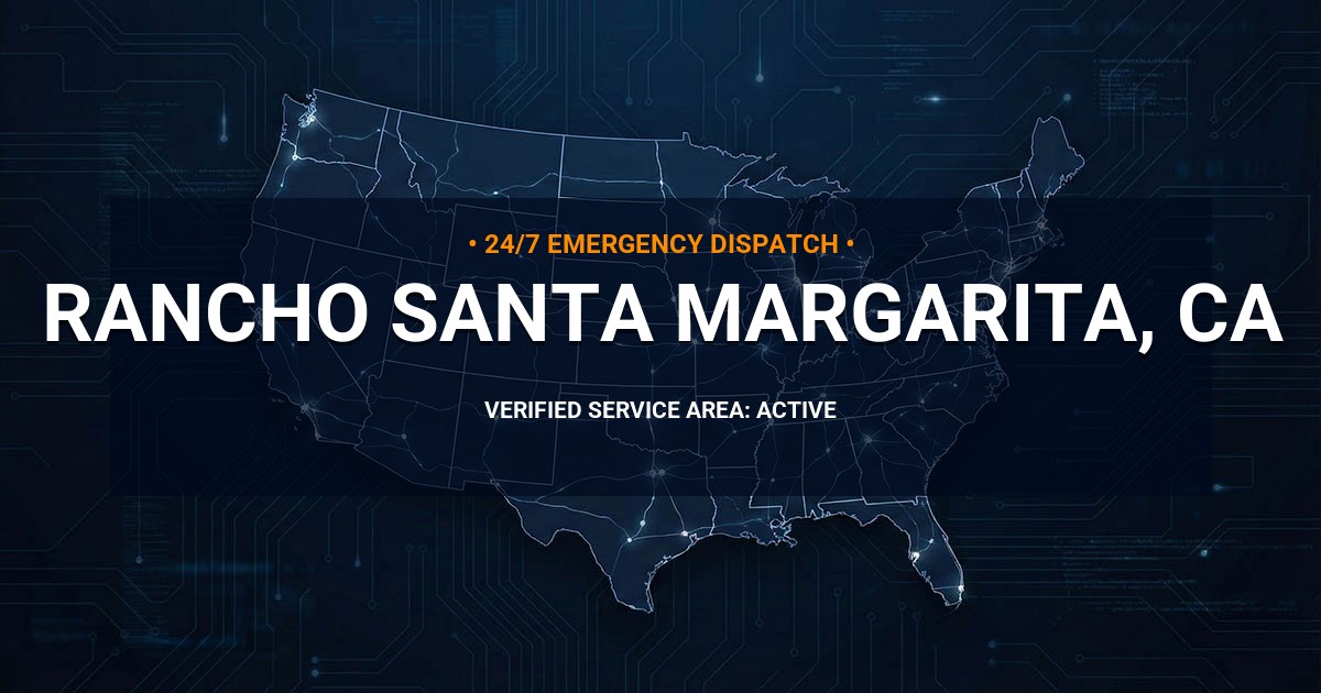 Emergency Plumbing Dispatch Map for Plumbing Services: Rancho Santa Margarita, CA
