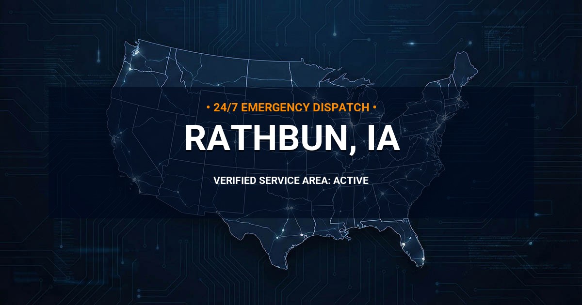 Emergency Plumbing Dispatch Map for Plumbing Services: Rathbun, IA
