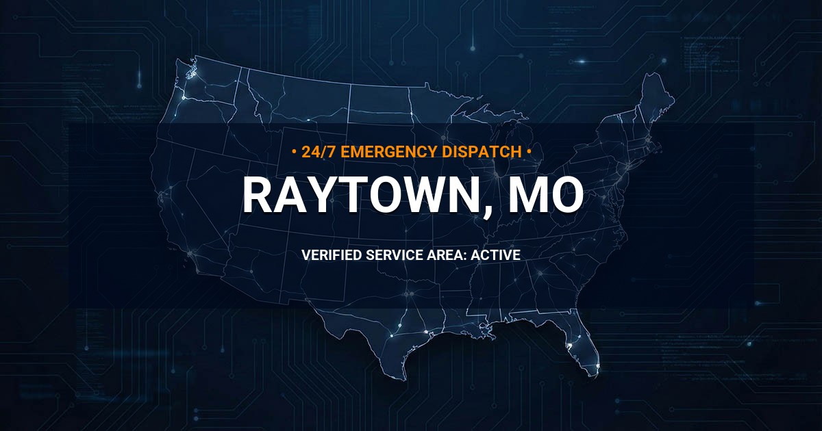 Emergency Plumbing Dispatch Map for Plumbing Services: Raytown, MO
