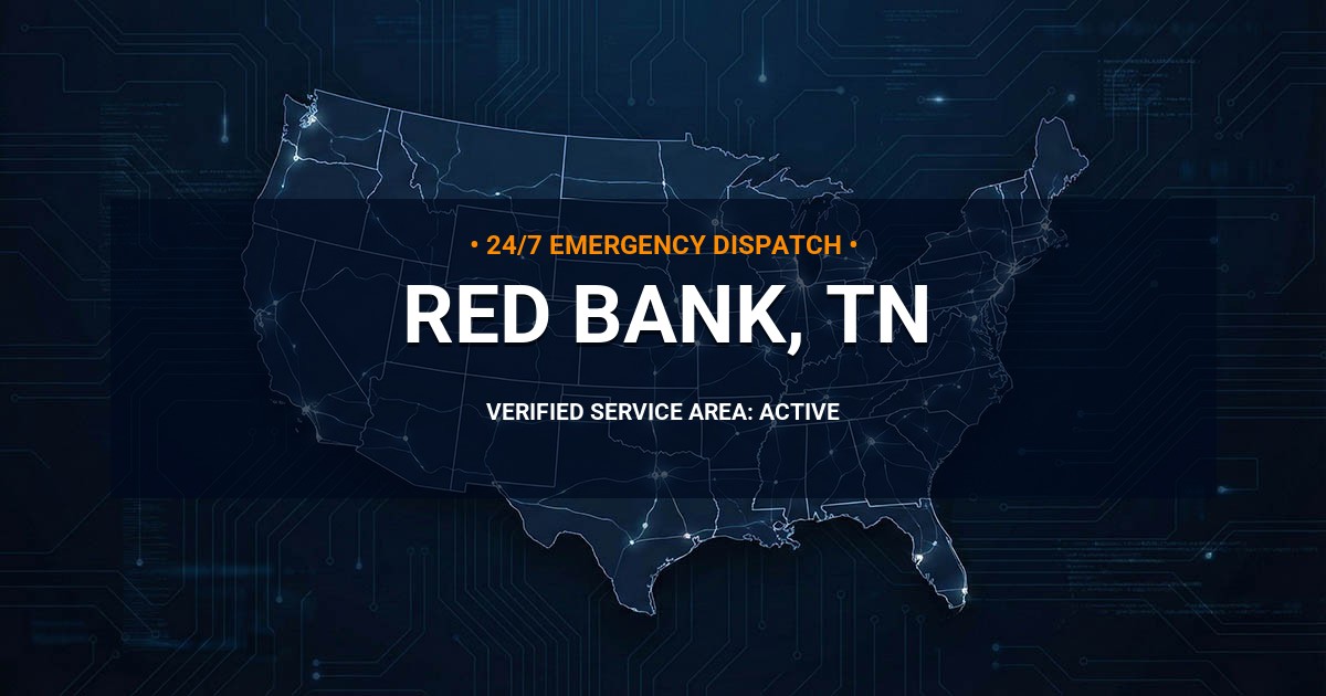 Emergency Plumbing Dispatch Map for Plumbing Services: Red Bank, TN
