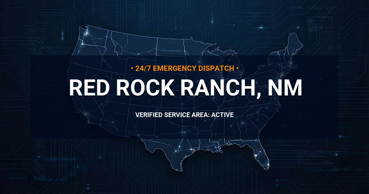 Emergency Plumbing Dispatch Map for Plumbing Services: Red Rock Ranch, NM