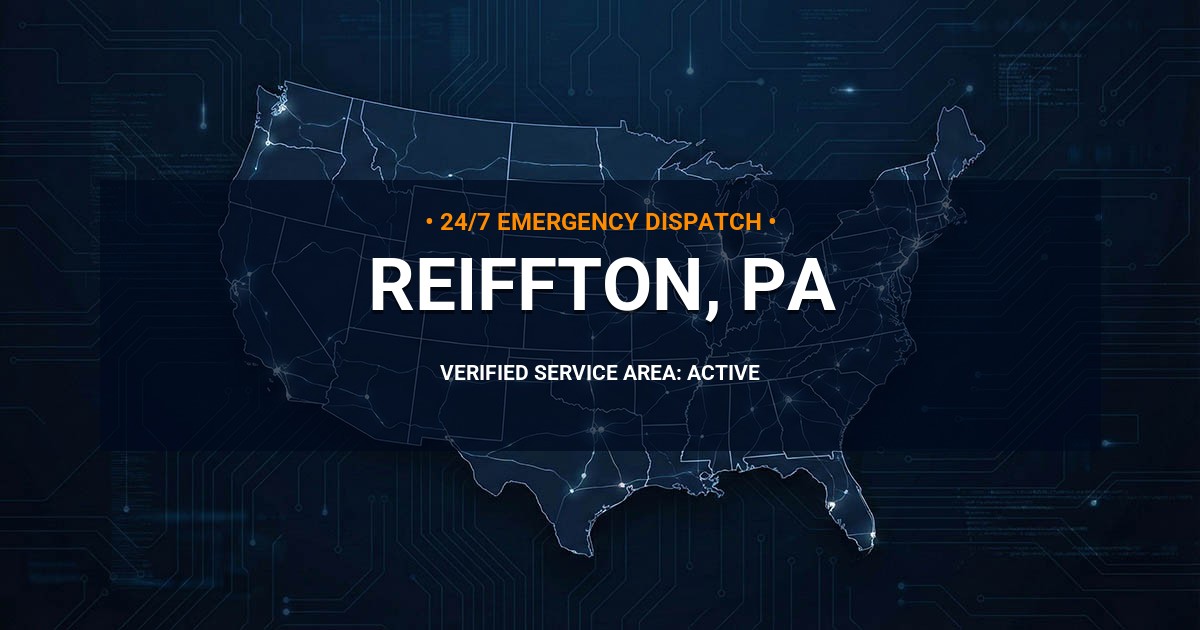 Emergency Plumbing Dispatch Map for Plumbing Services: Reiffton, PA