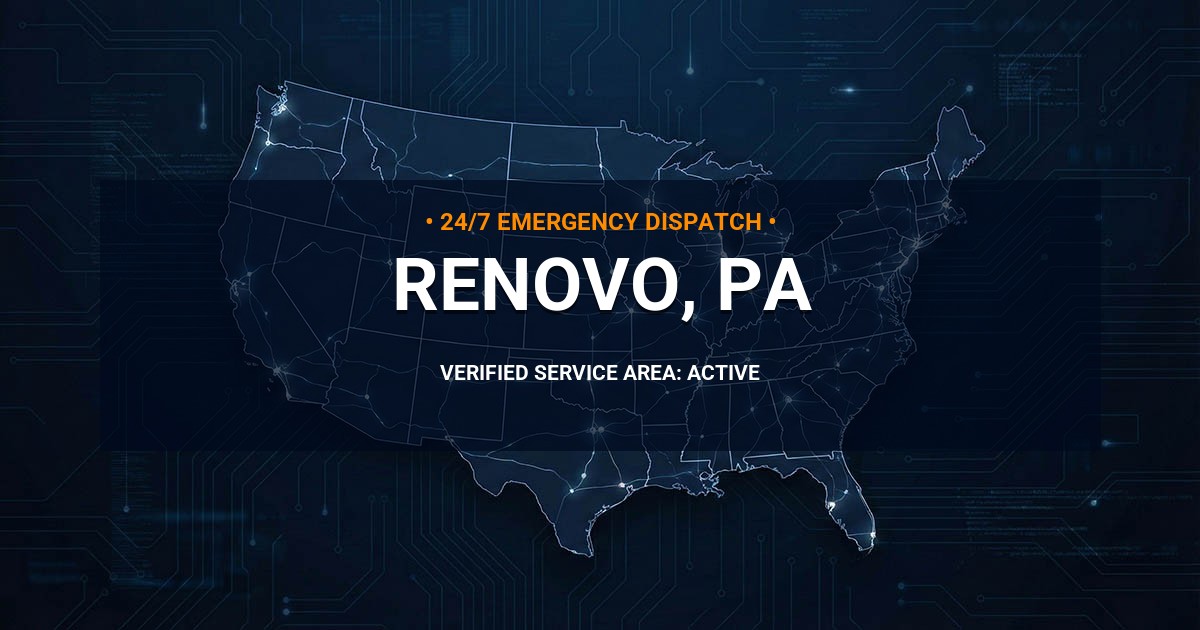 Emergency Plumbing Dispatch Map for Plumbing Services: Renovo, PA
