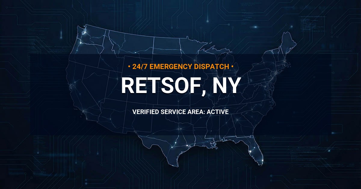 Emergency Plumbing Dispatch Map for Plumbing Services: Retsof, NY