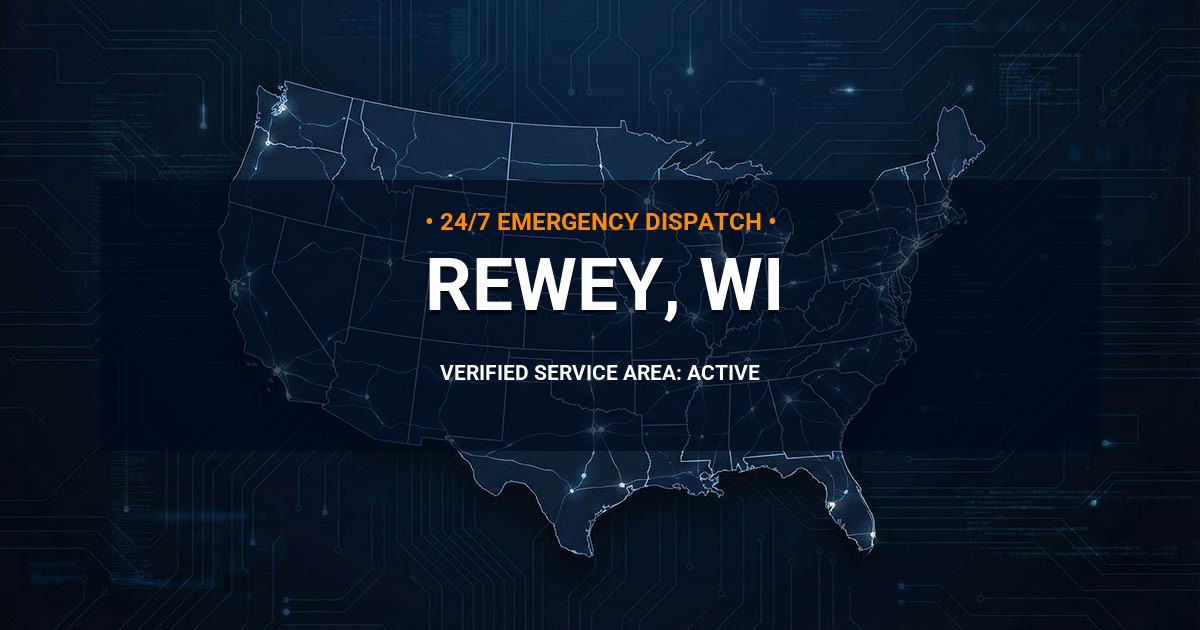 Emergency Plumbing Dispatch Map for Plumbing Services: Rewey, WI